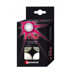 М'ячі для настільного тенісу SPONETA TOURNAMENT 6 шт, білі