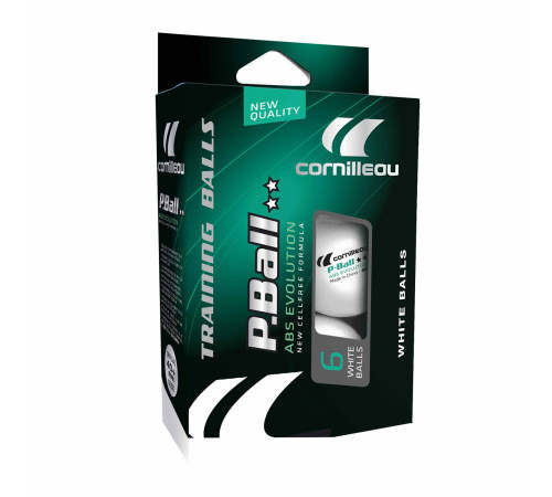 М'ячі для настільного тенісу Cornilleau P-BALLS 2** 6 шт, білі М'ячі для настільного тенісу Cornilleau P-BALLS 2** 6 шт, білі