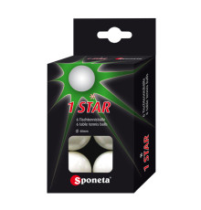 М'ячі для настільного тенісу SPONETA One Star 3 шт, білі