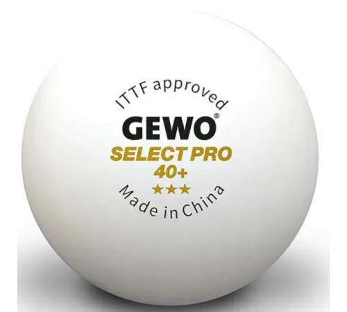 М'ячі для настільного тенісу Gewo Select Pro 40+ 6 шт, білі М'ячі для настільного тенісу Gewo Select Pro 40+ 6 шт, білі