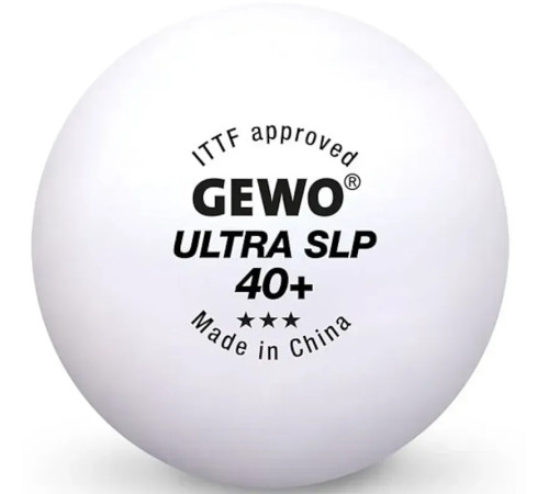 М'ячі для настільного тенісу Gewo Ultra SLP 40+ 6 шт, білі