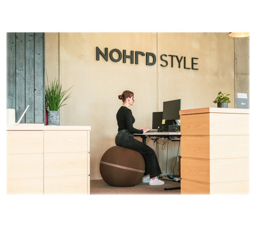 М'яч гімнастичний NOHRD Viva Ball 75 см, коричневий