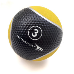 Медичний м'яч YakimaSport 3 кг, чорно-жовтий