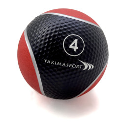 Медичний м'яч YakimaSport 4 кг, чорно-червоний