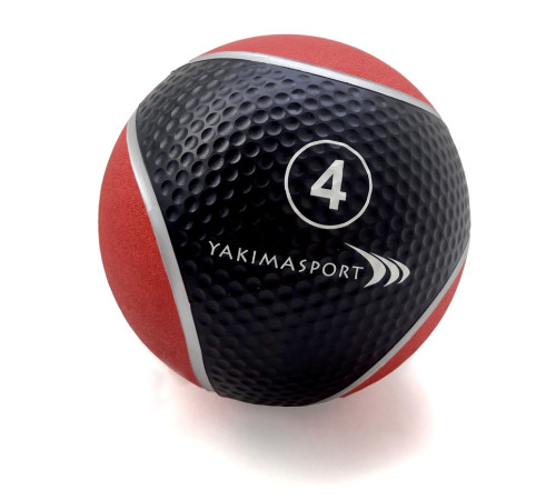 Медичний м'яч YakimaSport 4 кг, чорно-червоний Медичний м'яч YakimaSport 4 кг, чорно-червоний