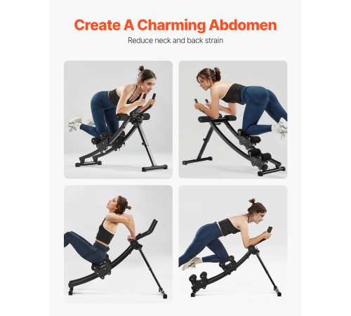 Тренажер для пресу VEVOR т700, чорний