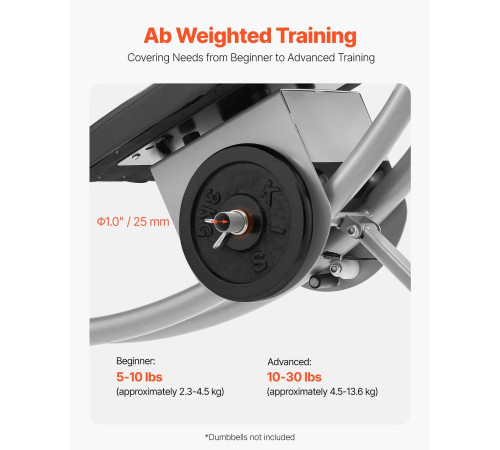 Тренажер для пресу VEVOR YN-388, сірий