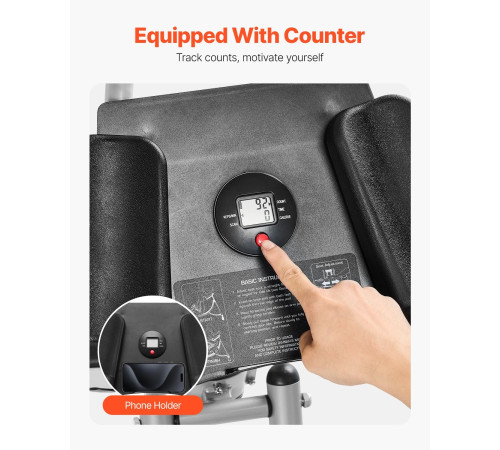 Тренажер для пресу VEVOR YN-388, сірий