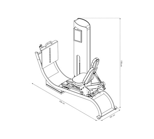 Тренажер для жиму ногами NOHRD StudioLine Leg Press Oak SL-NH-51.281, дуб