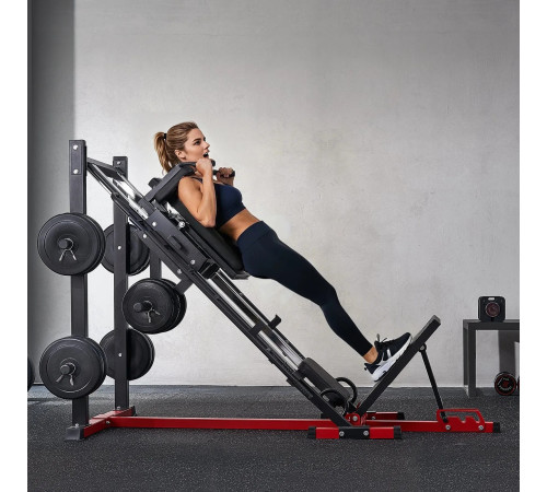 Жим ногами VEVOR HM1904, чорно-червоний