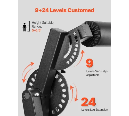 Жим ногами VEVOR UB2903A, чорно-червоний