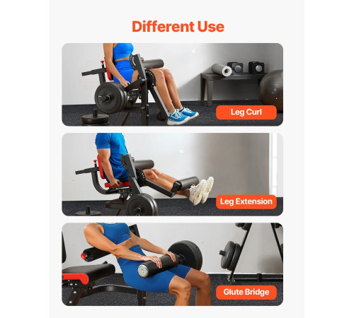 Жим ногами VEVOR UB2903A, чорно-червоний