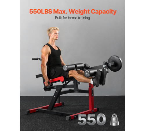 Жим ногами VEVOR UB2914, чорно-червоний
