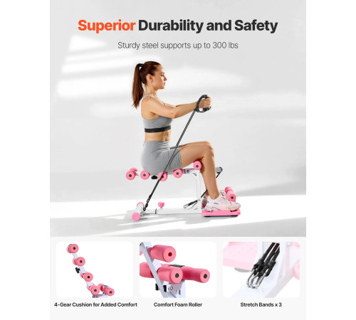 Тренажер для присідання VEVOR, рожевий