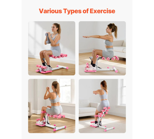 Тренажер для присідання VEVOR, рожевий