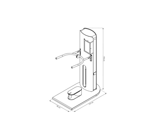 NOHRD StudioLine Tricep Dip machine Oak with monitor