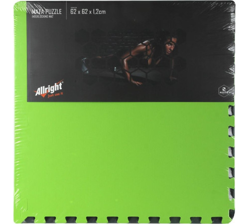 Килимок-пазл Allright FE06018 120 см x 120 см x 1,2 см чорно-зелений Килимок-пазл Allright FE06018 120 см x 120 см x 1,2 см чорно-зелений