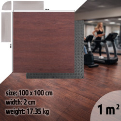 Захисний килимок inSPORTline Luxteko Waffle 100 x 100 x 2 см дерево