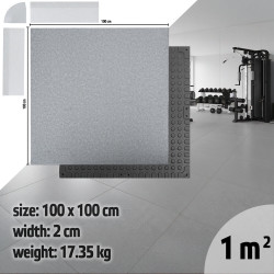 Захисний килимок inSPORTline Luxteko Waffle 100 x 100 x 2 см мармур