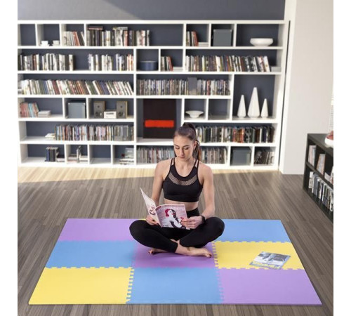 Килимок-пазл ONE FITNESS MP10 180 см x 180 см x 1 см різнокольоровий