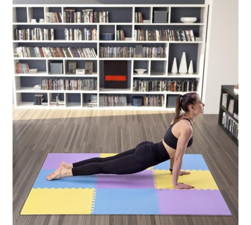 Килимок-пазл ONE FITNESS MP10 180 см x 180 см x 1 см різнокольоровий