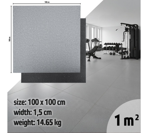 Захисний килимок inSPORTline Luxteko Flat 100 x 100 x 1,5 см, мармур