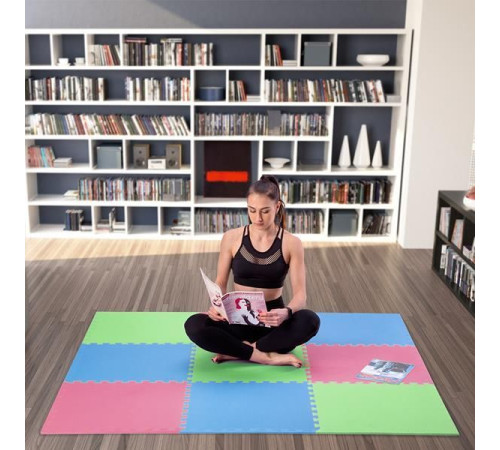 Килимок-пазл ONE FITNESS MP10 180 см x 180 см x 1 см різнокольоровий Килимок-пазл ONE FITNESS MP10 180 см x 180 см x 1 см різнокольоровий