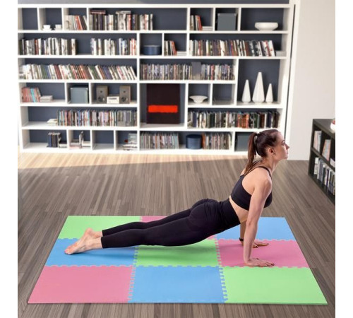 Килимок-пазл ONE FITNESS MP10 180 см x 180 см x 1 см різнокольоровий Килимок-пазл ONE FITNESS MP10 180 см x 180 см x 1 см різнокольоровий