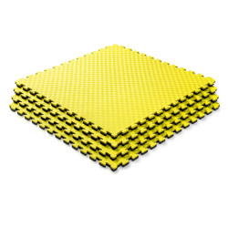 Килимок-пазл захисний з кромкою WCG 100×100×2 см жовто-чорний 