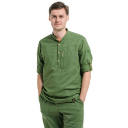 Сорочка ч Turbat Madeira Hemp Mns bronze green - M - зелений