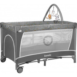  Ліжечко-манеж Lionelo Flower Grey Scandi 84 х 125 х 41 см - сірий