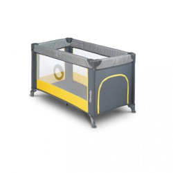 Ліжечко-манеж Lionelo Stefi Yellow Lemon 64 х 124 х 73 см - сіро-жовтий