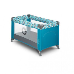 Ліжечко-манеж Lionelo Stefi Green Turquoise 64 х 124 х 73 см - синій