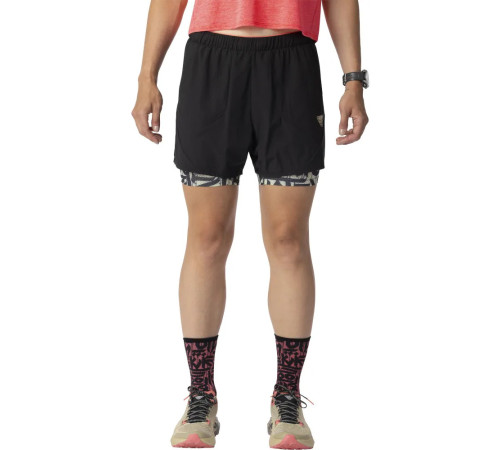 Шорти жіночі Dynafit TRAIL 2в1 W 71921 0912 розмір XS - чорно-коричневі