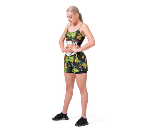 Жіночі шорти Nebbia High-Energy Double Layer 563 - зелений/XS Жіночі шорти Nebbia High-Energy Double Layer 563 - зелений/XS