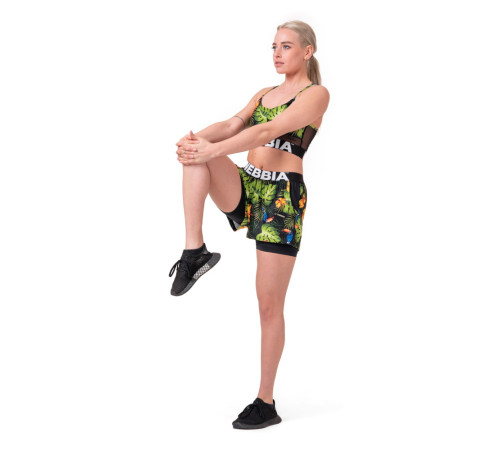 Жіночі шорти Nebbia High-Energy Double Layer 563 - зелений/XS Жіночі шорти Nebbia High-Energy Double Layer 563 - зелений/XS