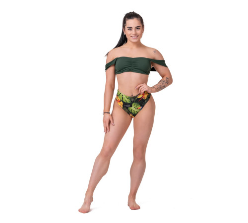 Бікіні з високою талією Nebbia Sporty Bottom 555 - світло-зелений/S