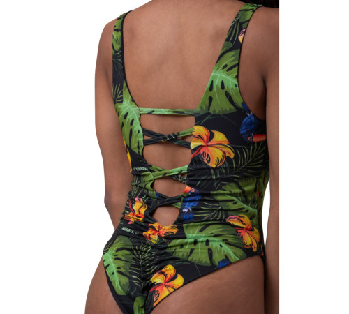 Жіночий купальник Nebbia High Energy Monokini 560 - зелений/S Жіночий купальник Nebbia High Energy Monokini 560 - зелений/S