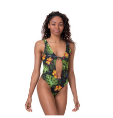 Жіночий купальник Nebbia High Energy Monokini 560 - зелений/М