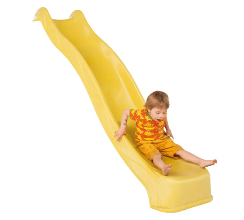 Дитяча гірка KBT пластикова, 220 х 46 х 120 см - жовта