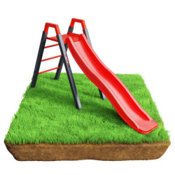 Дитяча гірка K-Sport KSOZ013S модульна - червоно-чорна