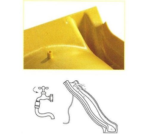 Дитяча гірка KBT пластикова, 300 х 49 х 150 см - зелена