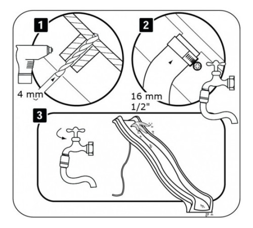 Дитяча гірка KBT пластикова, 300 х 49 х 150 см - зелена