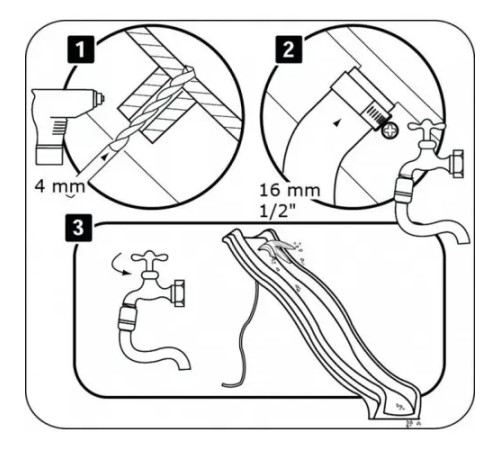 Дитяча гірка KBT пластикова, 300 х 49 х 150 см - зелена