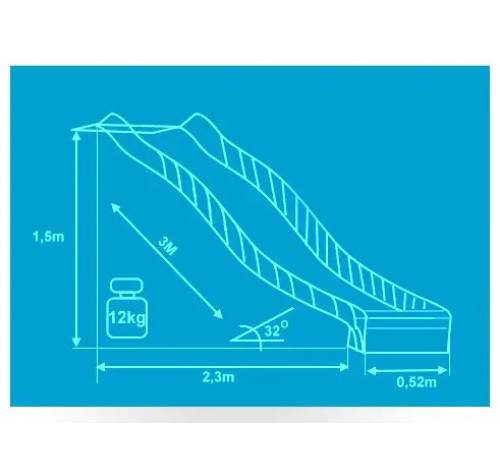 Дитяча гірка KBT пластикова, 300 х 49 х 150 см - зелена