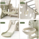 Дитяча гірка inSPORTline Climbino, 133,7 x 255,3 x 108 см, сіра