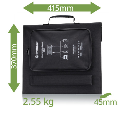 Портативний зарядний пристрій сонячна панель Bresser Mobile Solar Charger 60 Watt USB DC (3810050) Портативний зарядний пристрій сонячна панель Bresser Mobile Solar Charger 60 Watt USB DC (3810050)