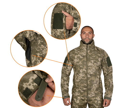 Комплект Phantom SoftShell Піксель (8386), M Комплект Phantom SoftShell Піксель (8386), M