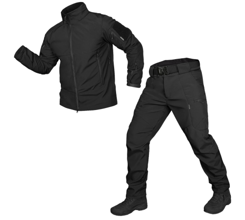 Костюм Stalker Phantom SoftShell Чорний (7388), M Костюм Stalker Phantom SoftShell Чорний (7388), M