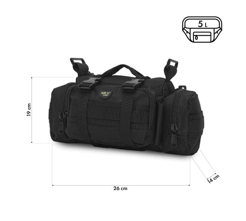 Сумка NILS CAMP NC3907 XL 5 л, чорна
